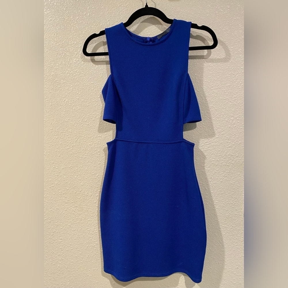 Soprano Cobalt Royal Blue Sleeveless Cutout Sheath Dress Size Small‎